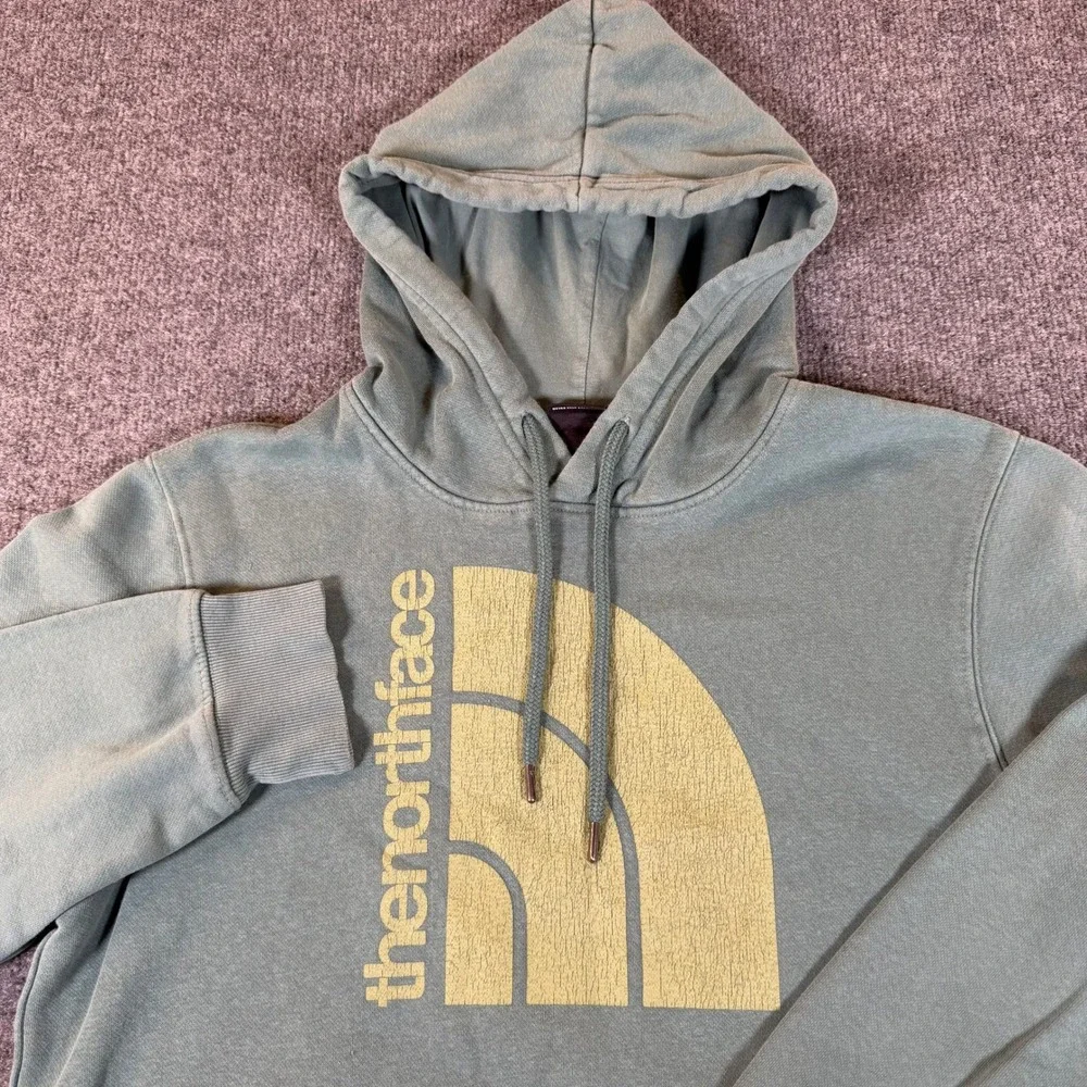 The North Face Mens Half Dome Logo Hoodie Sage Green Pullover A811M Medium #3645